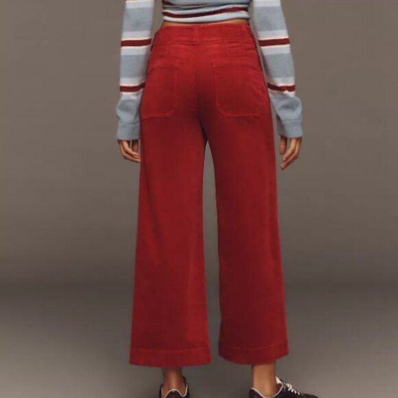 The Colette Corduroy Crop Wide-Leg Pants by Maeve - Picture 2 of 4